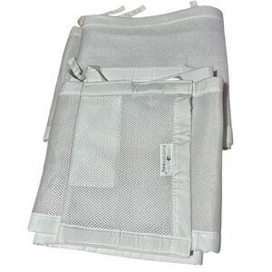 EUC - Breathable Baby Mesh Crib Liner - Classic 3mm Mesh, White